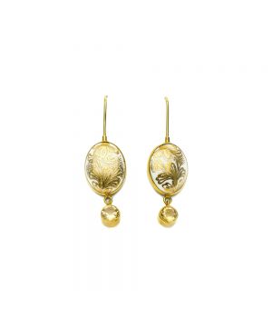  Oval Earrings with Citrines "Treasure Garden", fig. 1 