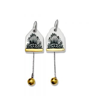  House and Sphere Earrings "Garden of My Dreams", fig. 1 