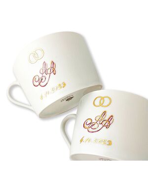  Cups customised with monogram, date and symbol, fig. 1 
