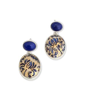  Cercei ovali cu lapis "Spring is in The Air" – Premium Collection, fig. 1 