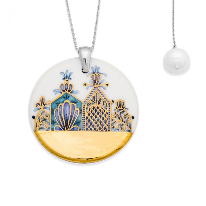  Large Round Pendant Necklace with Charm "Algarve", fig. 1 
