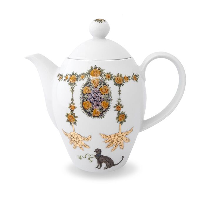  Teapot Panther Orange Flowers "Mysterious Garden", fig. 1 