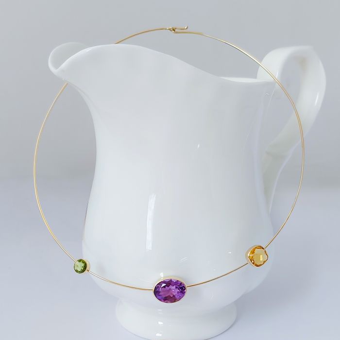  Necklace with amethyst, peridot and citrine "Anne", fig. 1 