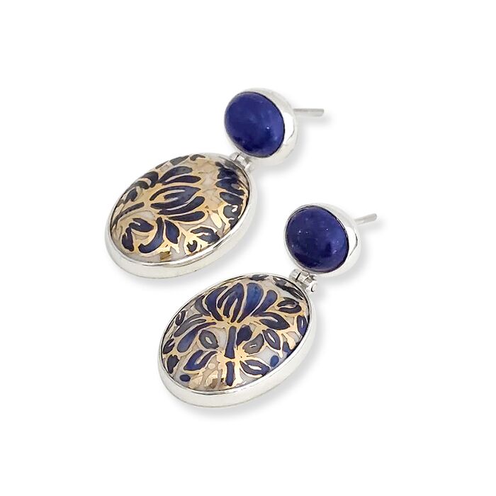  Cercei ovali cu lapis "Spring is in The Air" – Premium Collection, fig. 2 