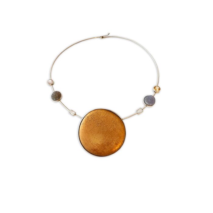  Colier cu agate druza, citrine si piatra lunii "Anne", fig. 1 