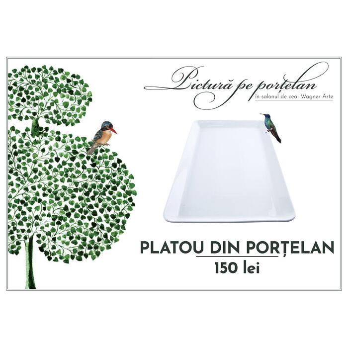  Platou din portelan alb pentru pictura, fig. 1 